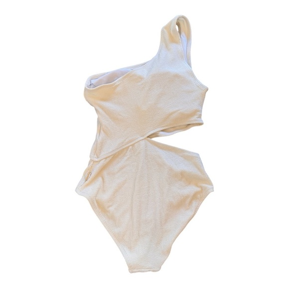 MICHAEL Michael Kors One-Shoulder Side-Cutout Swimsuit NWT - Picture 4 of 5